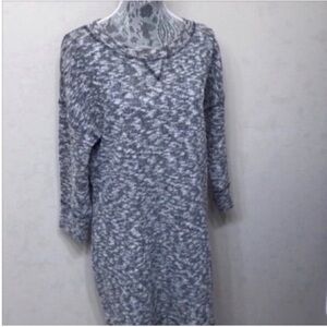 Banana Republic Women's Marled Gray 3/4 Sleeve Mini Dress L